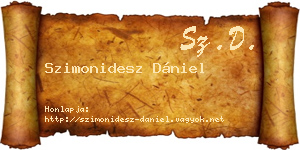 Szimonidesz Dániel névjegykártya