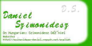 daniel szimonidesz business card